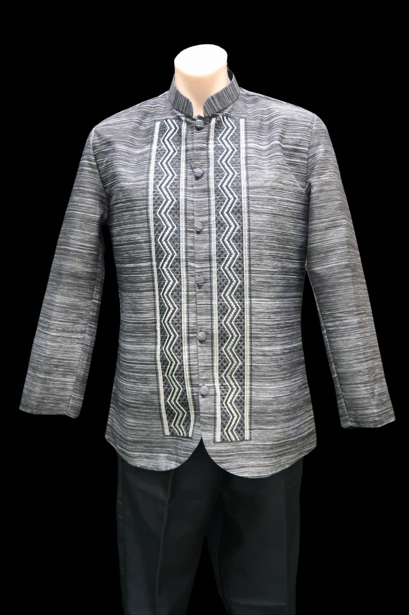 Benusha Coat Barong - Graphite Black