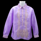 Houndstooth Organza Barong - Lavender