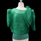 Mara Blouse w/ Bow - Emerald Green