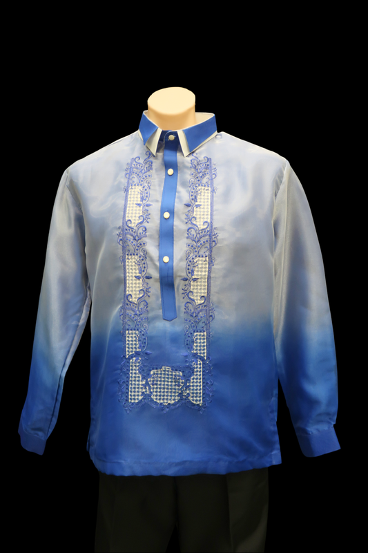 Royal Blue Organza Barong