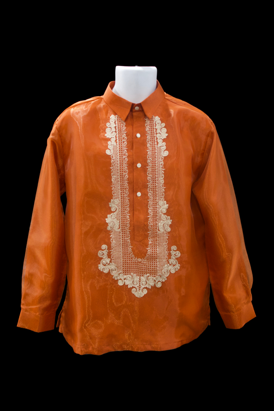 Terracotta Organza Barong