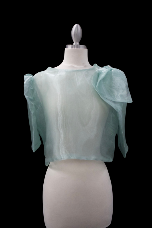 Mara Blouse w/ Bow - Sage Green