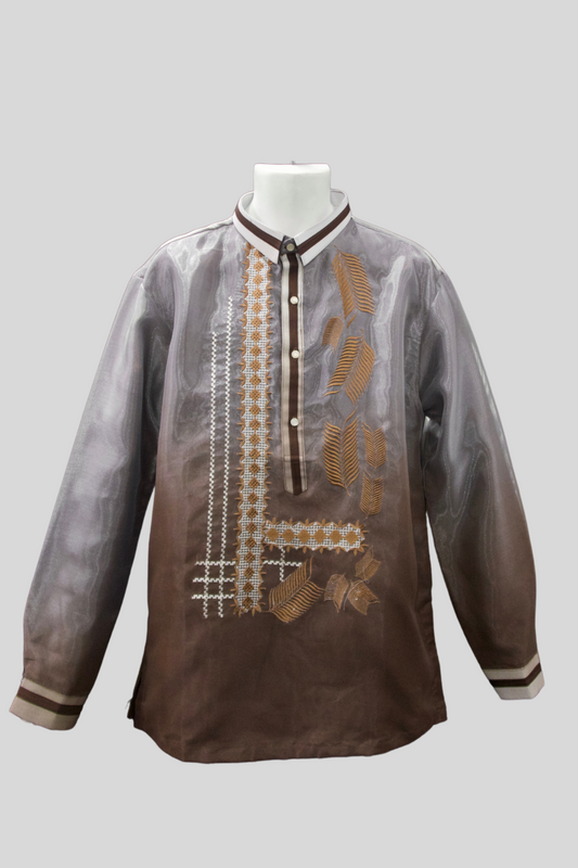 Organza Barong - Choco