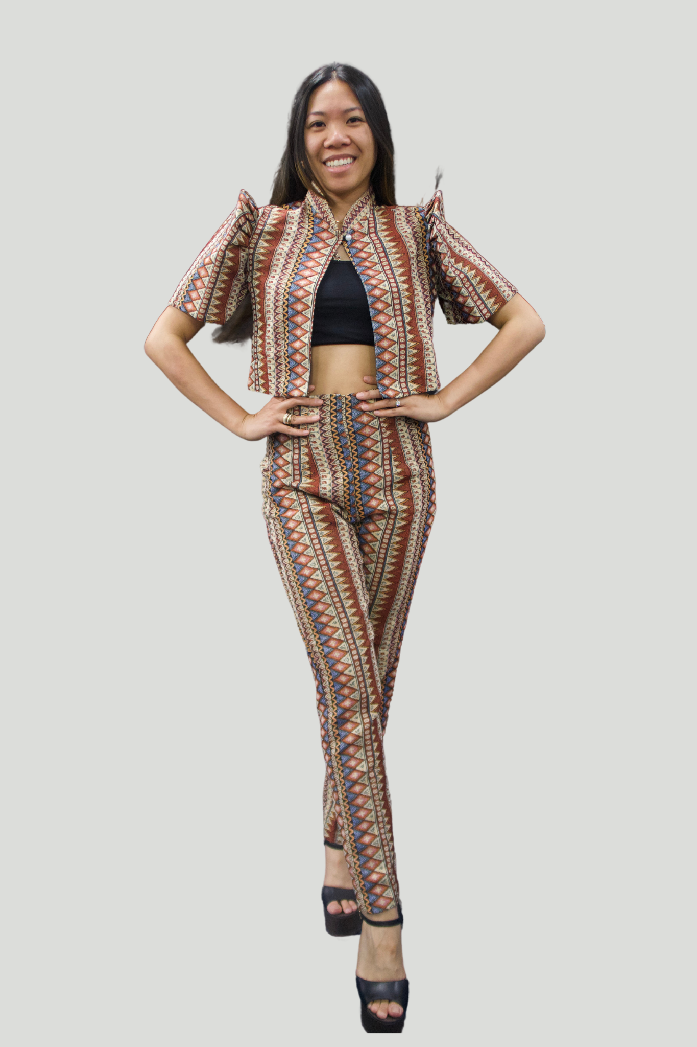 Ethnic Inspired Crop Bolero & Pants