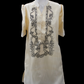 3/4 Puff Sleeve Barong Dress - Beige/Black 2