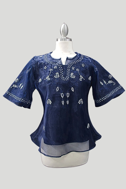 Kimona w/ Camisole - Navy Blue