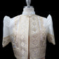 Amara Single Button Tulle Bolero - Ivory/Beige