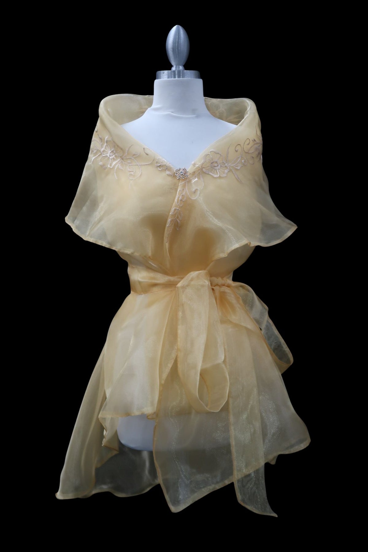 Embroidered Panuelo - Light Gold