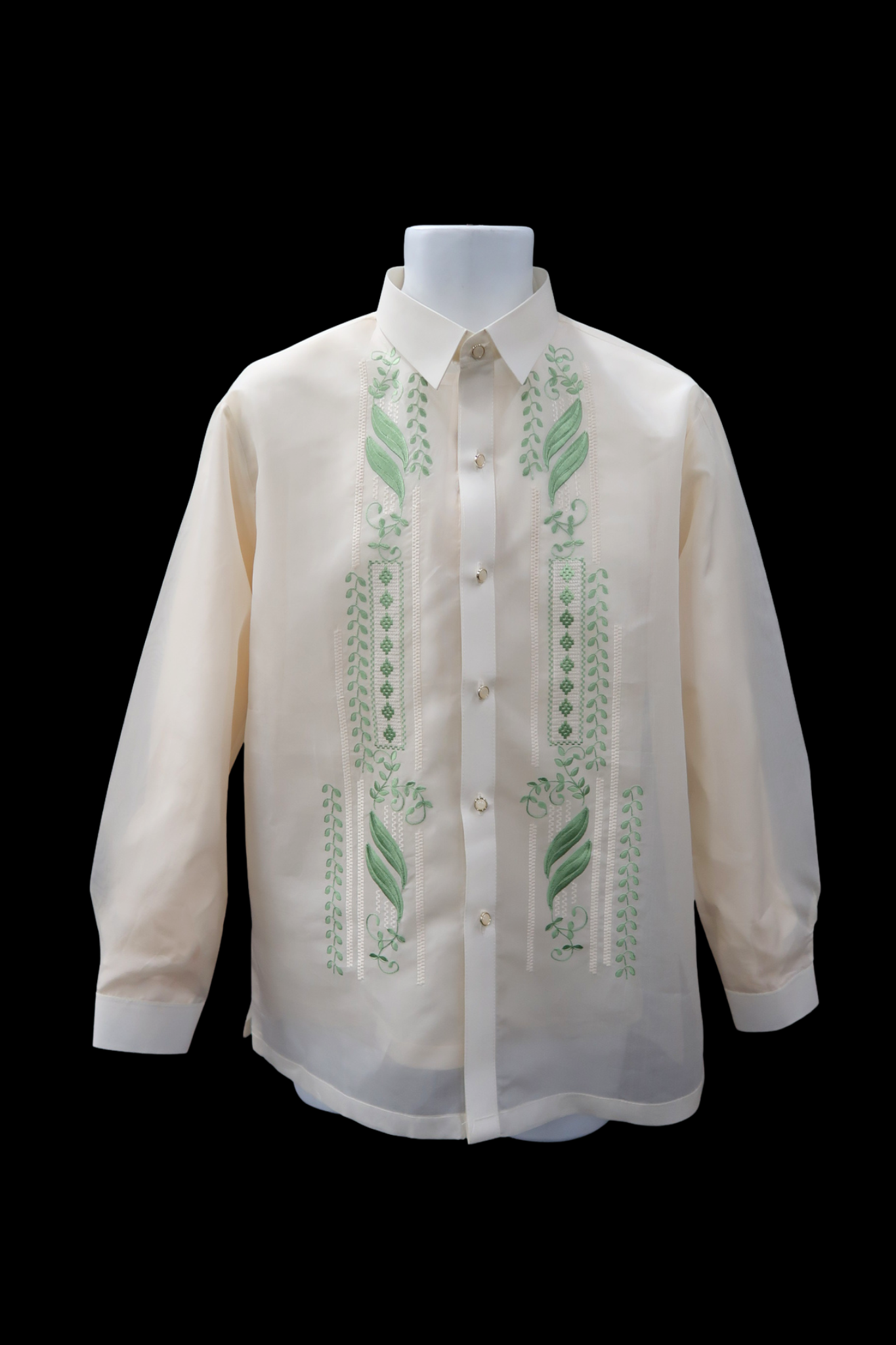 Vine Barong - Beige & Sage Green Jusi