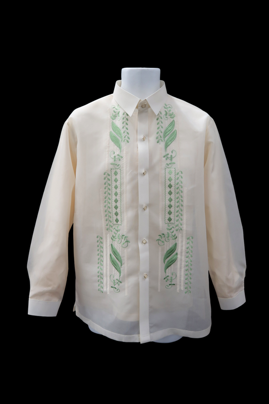 Vine Barong - Beige & Sage Green Jusi
