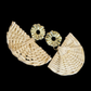 Pamaypay Rattan Earrings - Beige