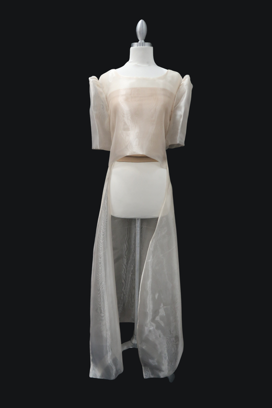 Adelaine Mara Blouse w/ Trail - Light Beige