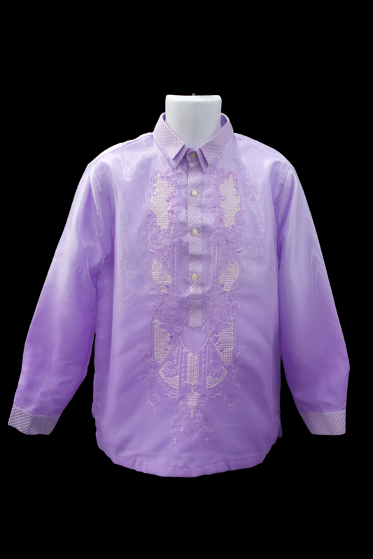 Lavender Organza Barong - 09