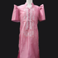 Divina Barong Dress - Old Rose