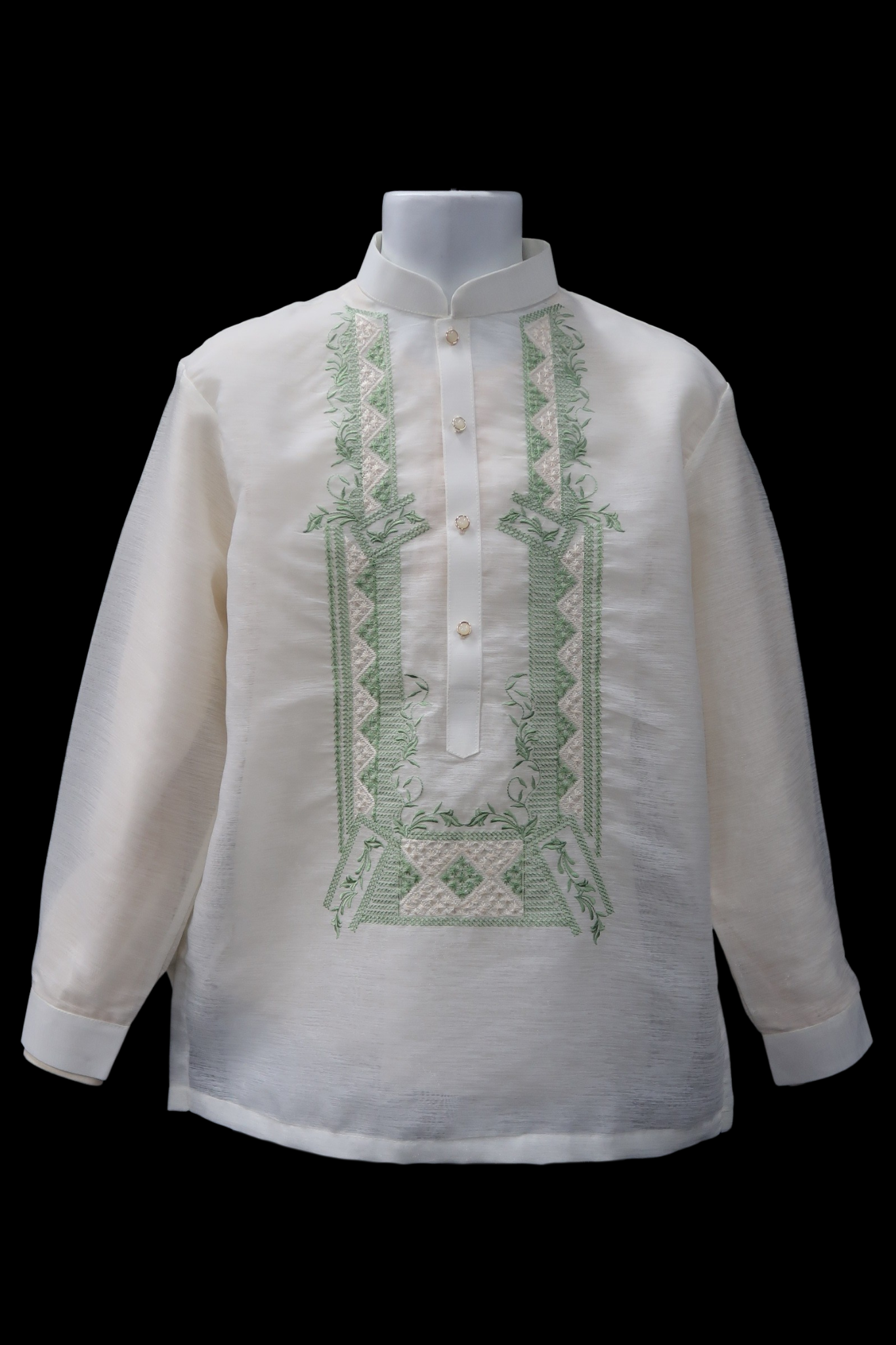 Samuel Barong - Beige/Sage Green Jusilyn