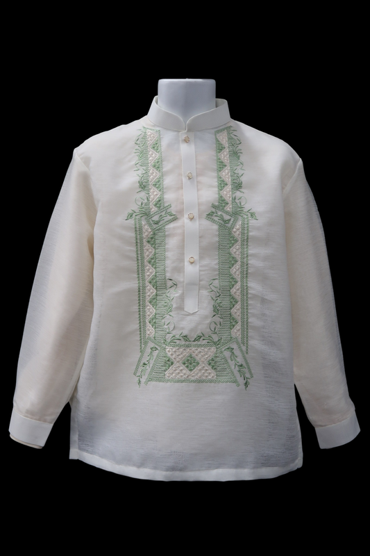 Samuel Barong - Beige/Sage Green Jusilyn