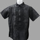 Dakila Short Sleeve Barong – Black on Black Organza