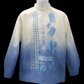 Dusty Blue Mono Organza Barong - Leaf