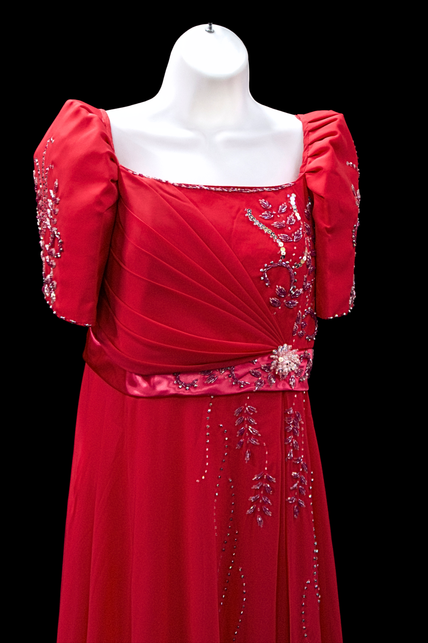 Grace Chiffon Gown - Fuschia Pink