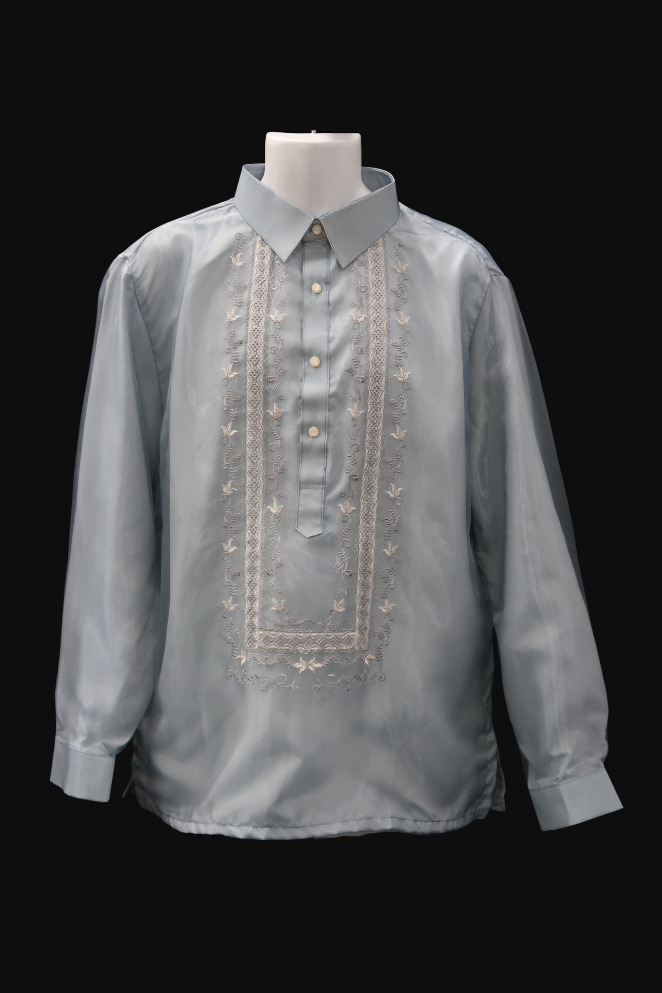 Light Gray Organza Barong - Sombra