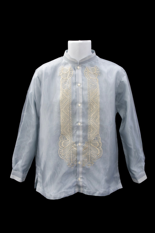 Light Gray Organza Barong 02