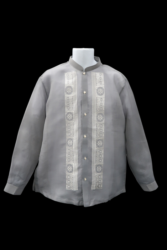 Soft Grey Cocoon Barong
