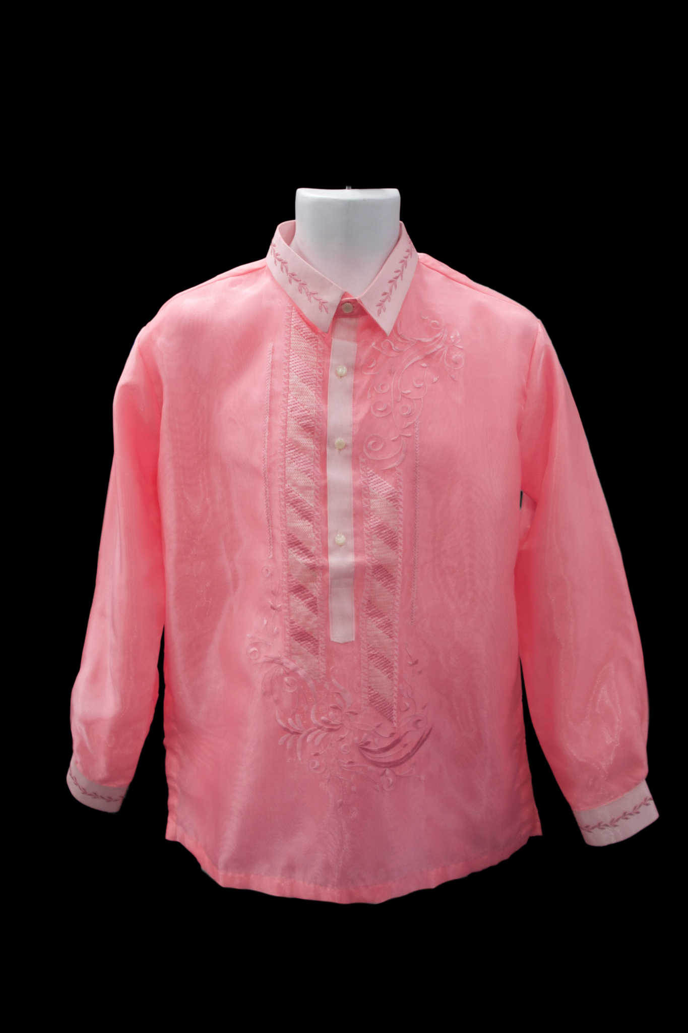 Electric Pink Organza Barong - Barber