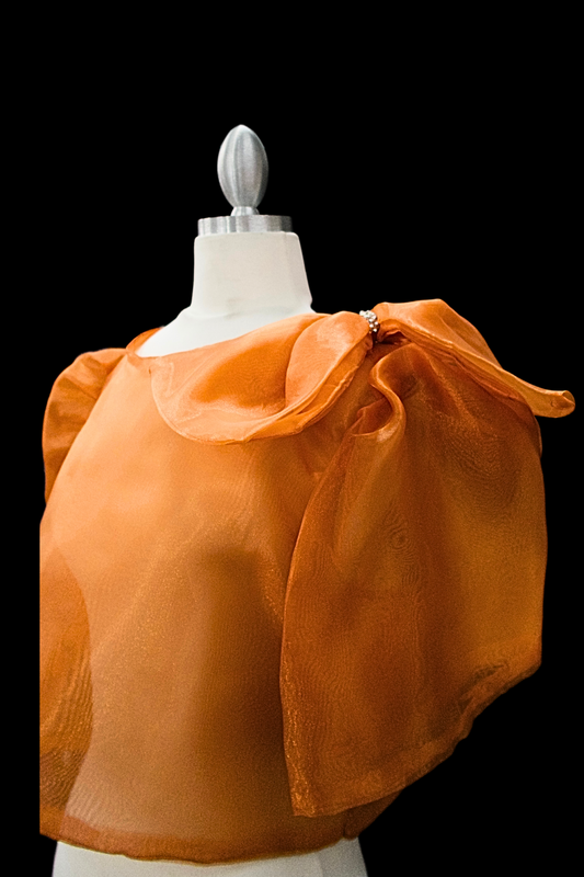Mara Blouse w/ Bow - Terracotta