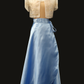 Satin Wrap Skirt - Sky Blue