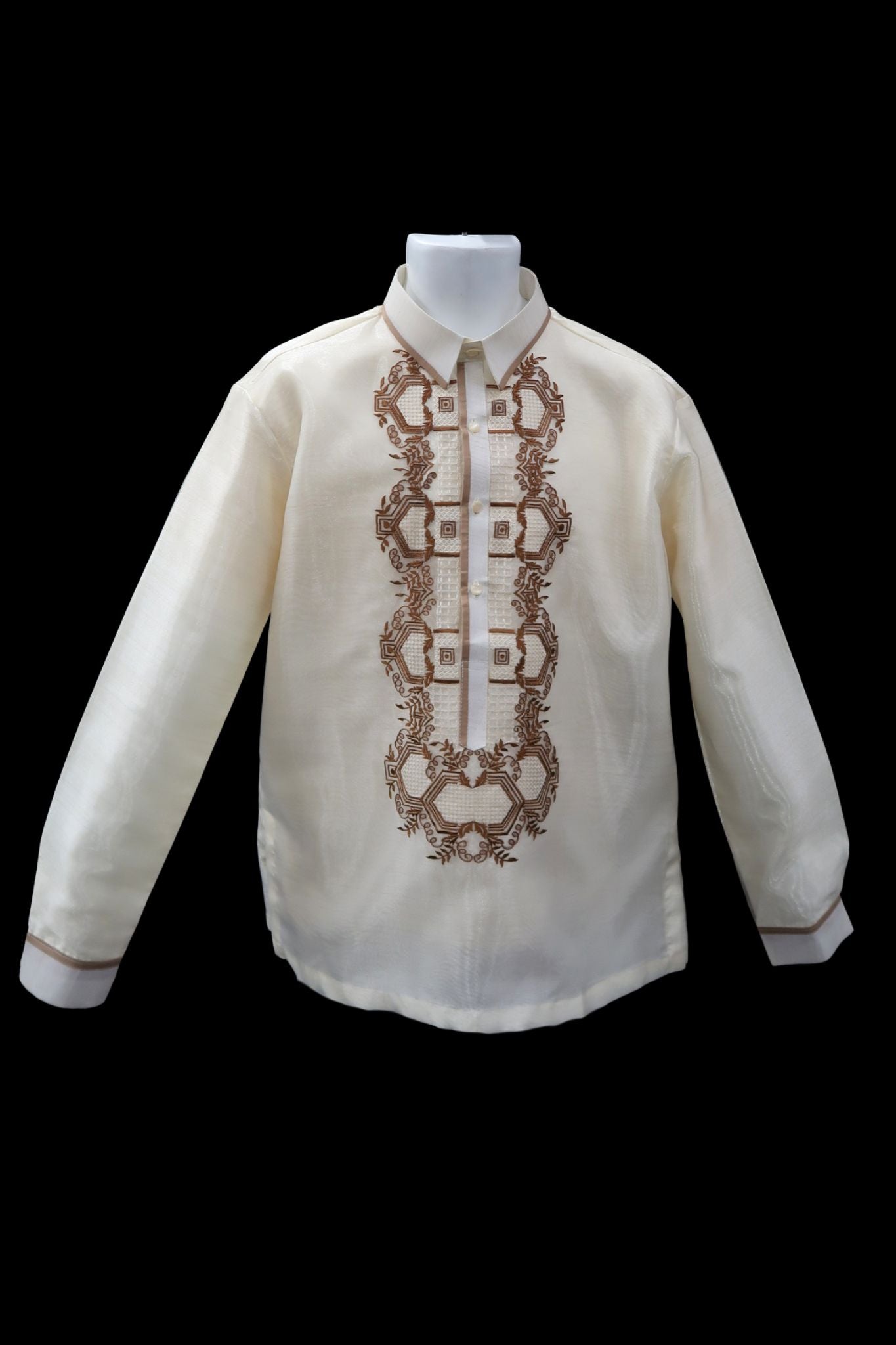 Kala Barong - Beige and Brown Organza