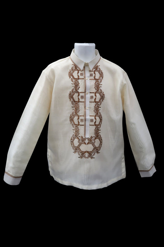 Kala Barong - Beige and Brown Organza