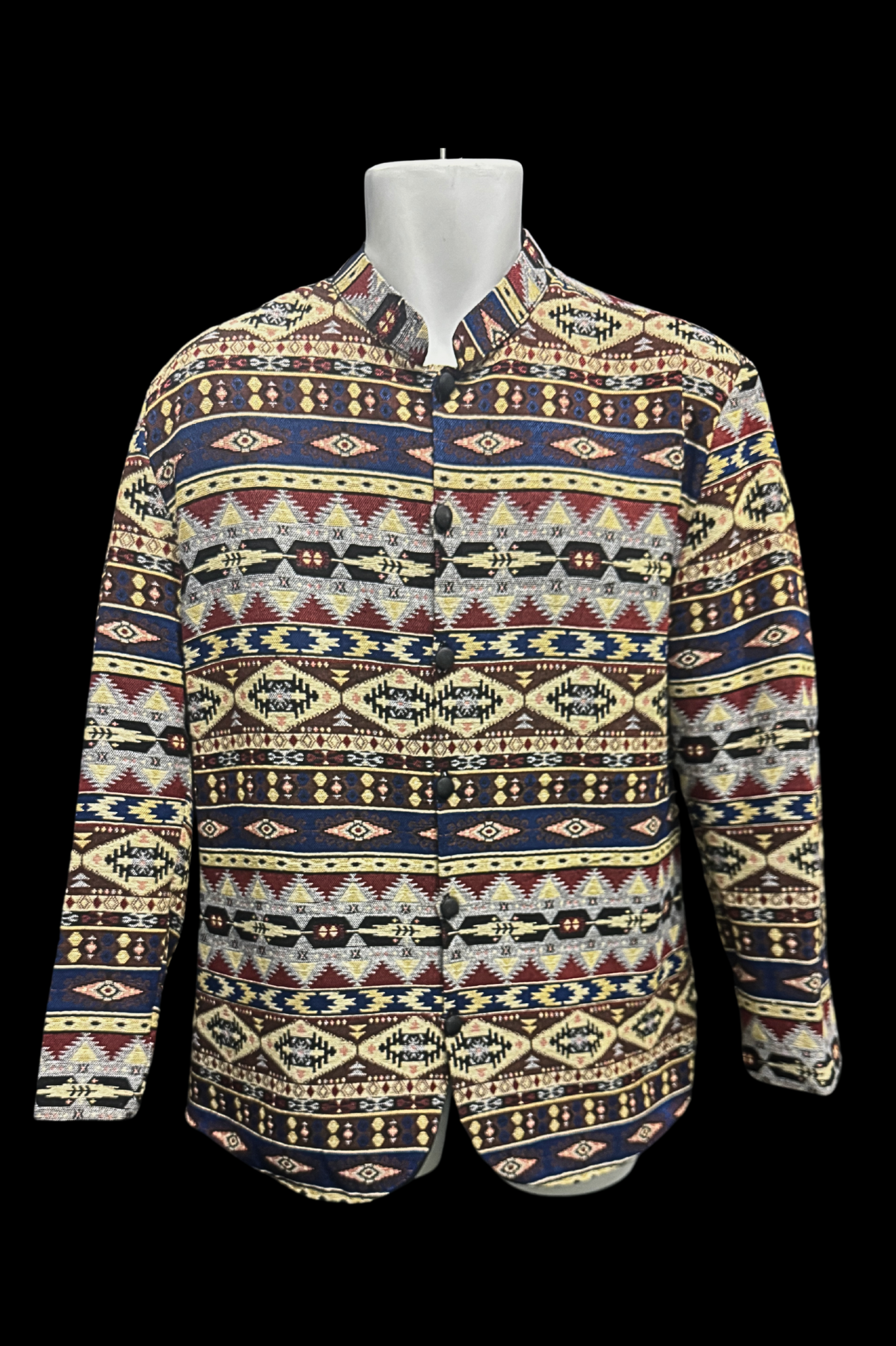 Ethnic Coat Barong - Yellow/Blue