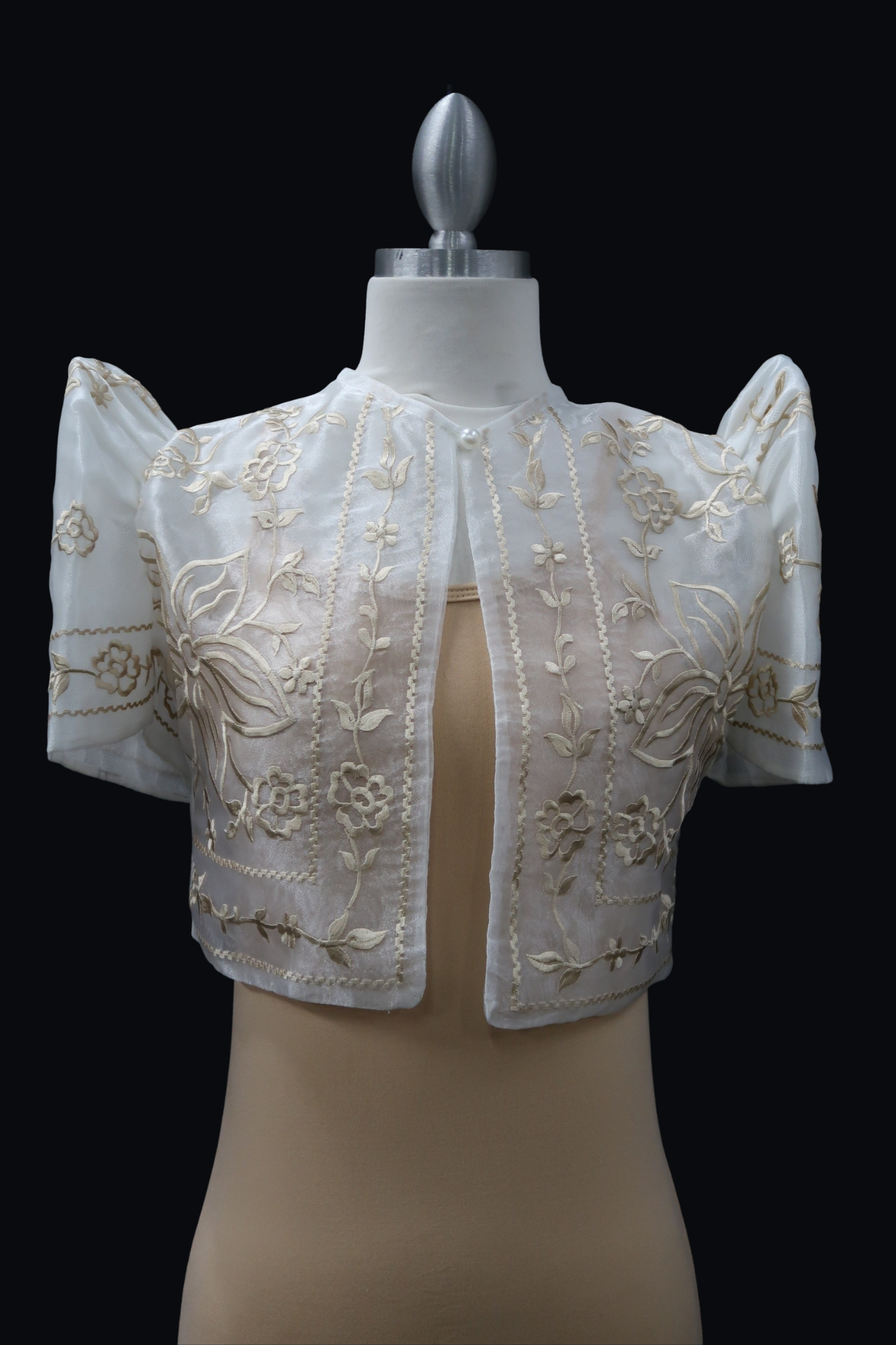 Julia Single Button Bolero - Ivory