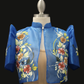 Hand Painted Single Button Bolero - Blue