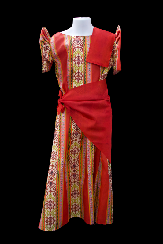 Girl's Balintawak Tribal Dress - Red