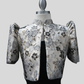 Jacquard Single Button Bolero - Black/Gray