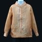 Kids Pastel Orange Organza Barong - Barber