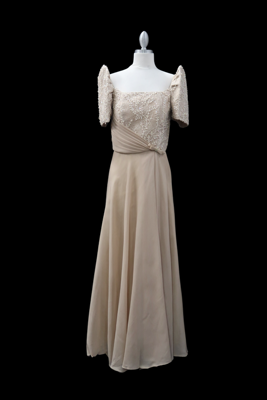 Prada Lace Mestiza Gown - Mocha