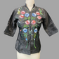 3/4 Sleeve Hand Painted Barong Blouse - Black