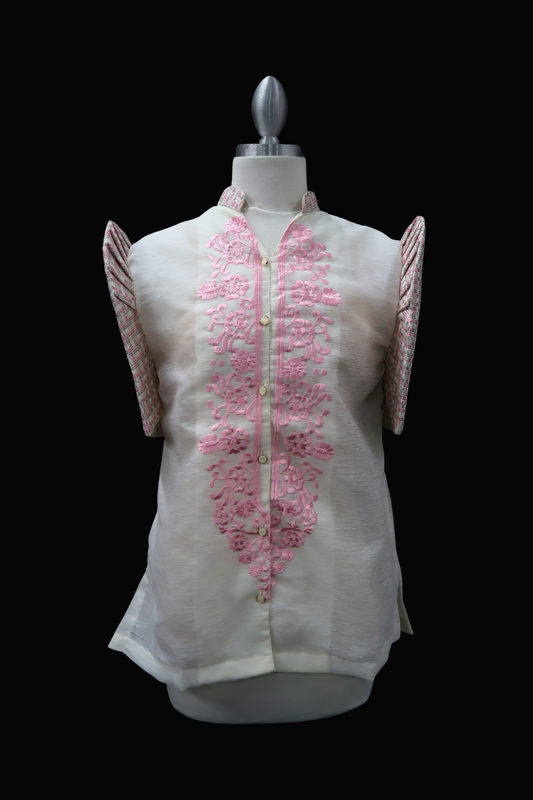 Ethnic Mestiza Barong Blouse - Pink