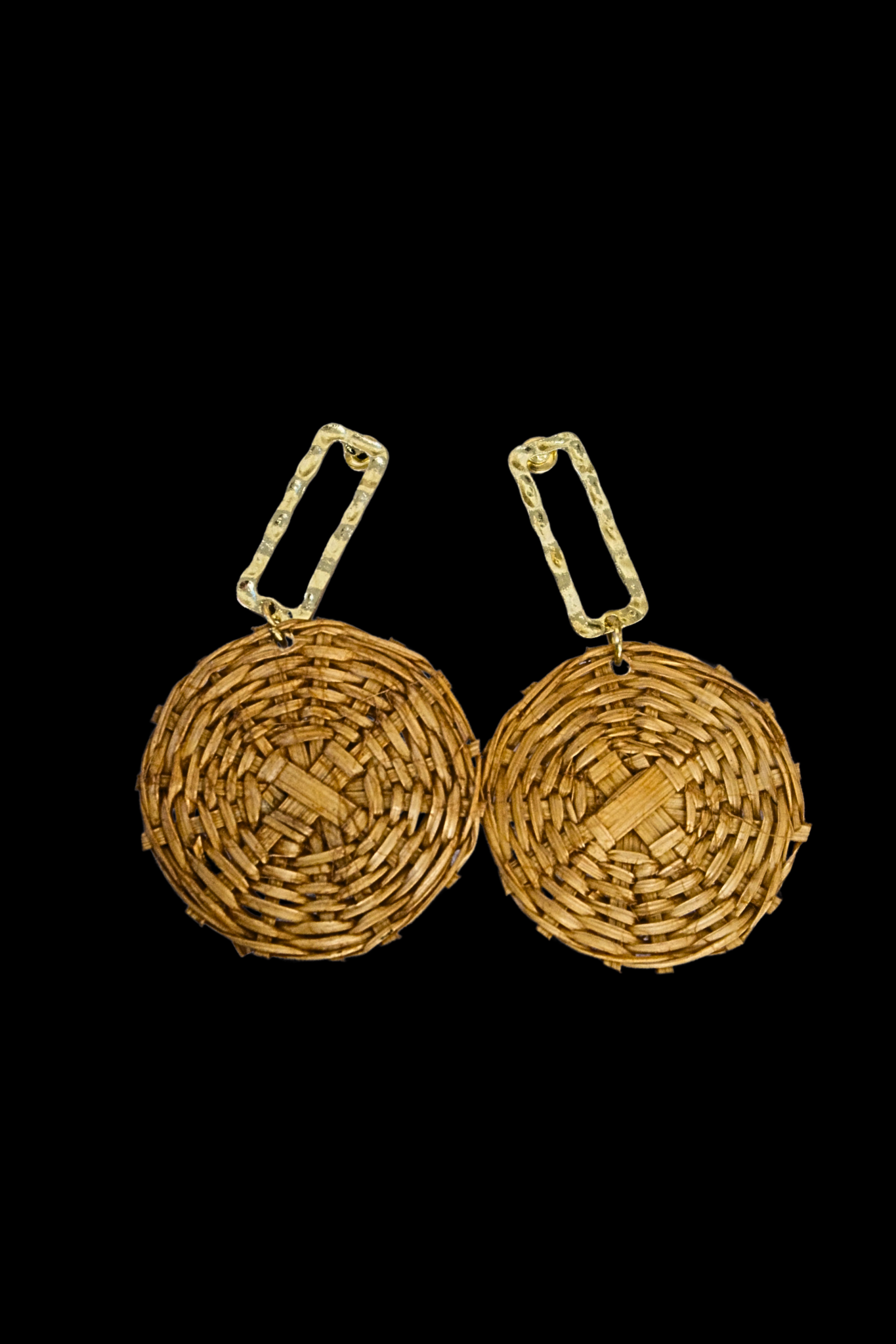 Tala Rattan Earrings - Tan