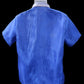 Short Sleeve Barong – Royal Blue Organza (Mark C Embroidery Designs)