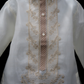 Kids Double Collar Barong - Beige Organza