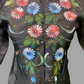 3/4 Sleeve Hand Painted Barong Blouse - Black