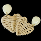 Puso Rattan Earrings - Beige
