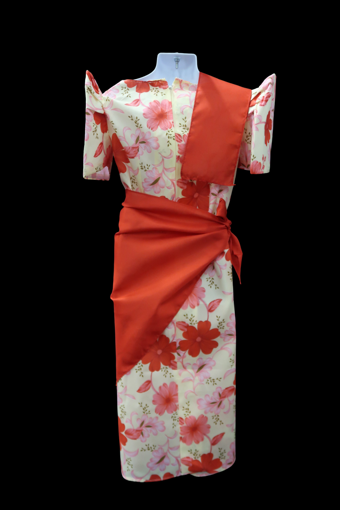 Girl's Balintawak Dress - Red Floral