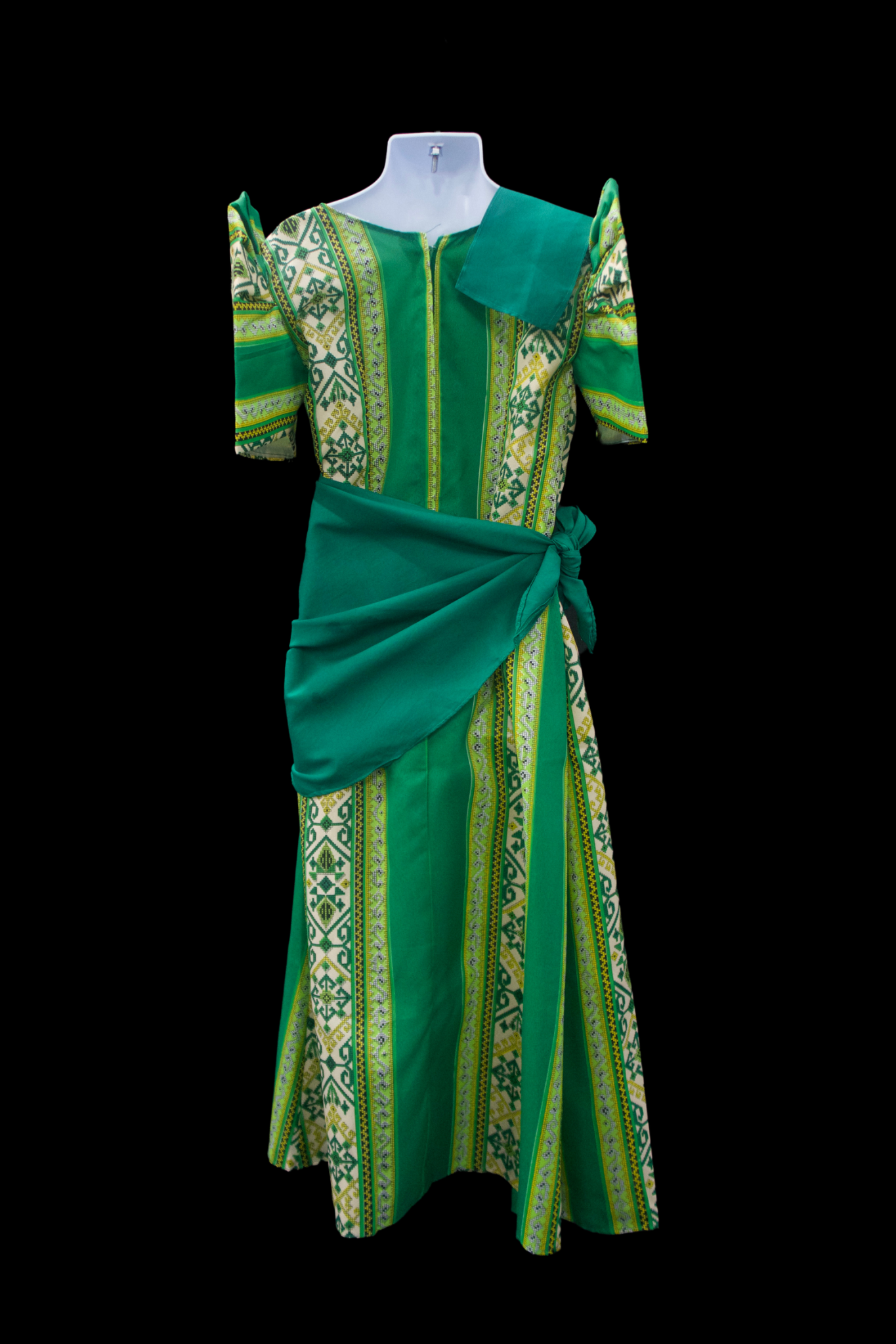 Girl's Balintawak Tribal Dress - Green