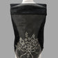 Black & Mocha Embroidered Alampay - Classic Drape (64")