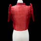 Diamond Single Button Bolero - Burgundy