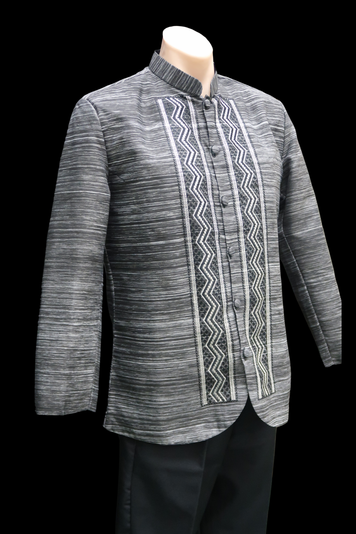 Benusha Coat Barong - Graphite Black